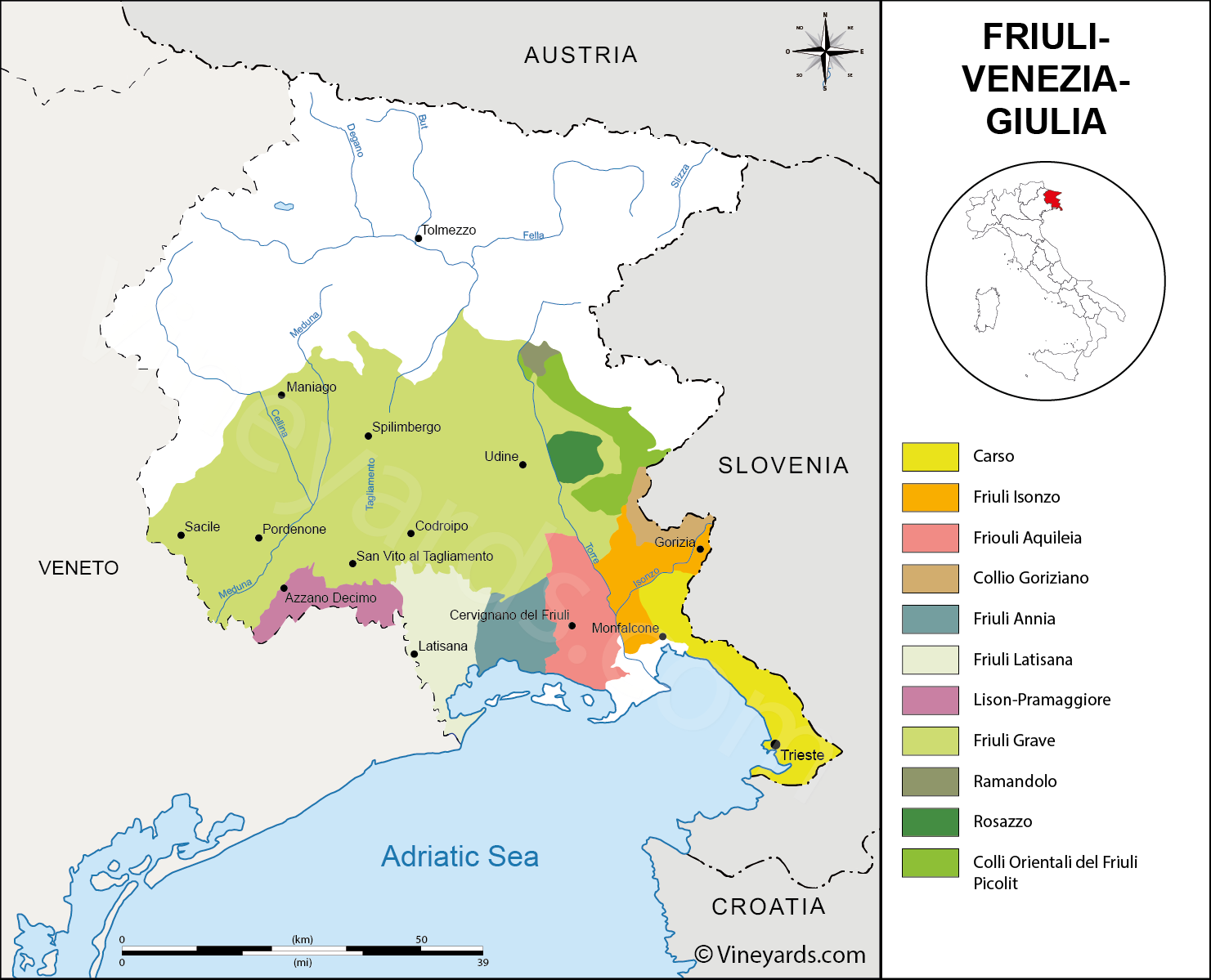 Wine Regions in Friuli Venezia Giulia